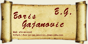 Boris Gajanović vizit kartica
